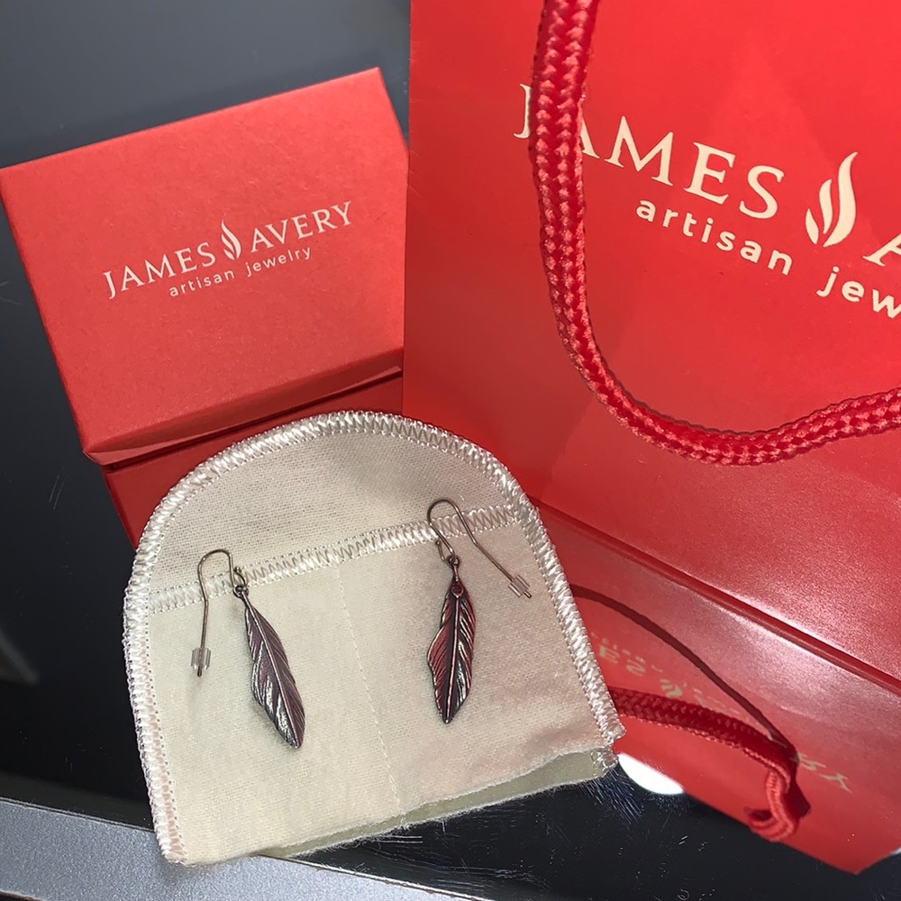 James Avery Feather Ear Hooks